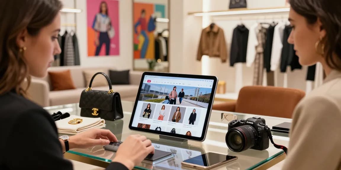 Engaging e-commerce shopping experience on a luxury 레플리카 사이트 showcasing stylish items.