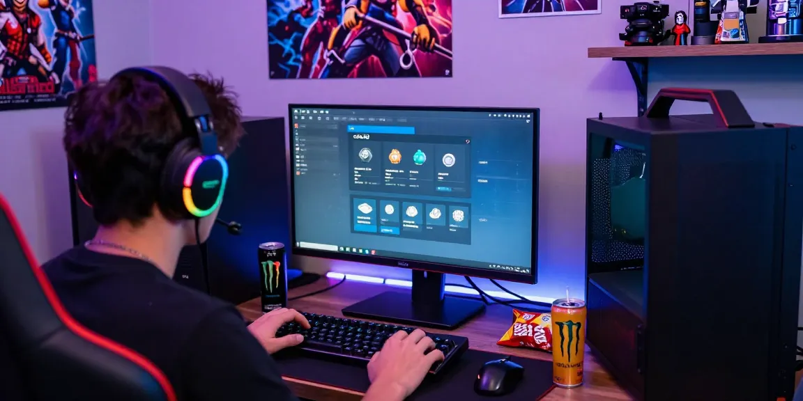 Intense gaming setup showcasing cika4d features with immersive RGB lighting and dynamic screen display.