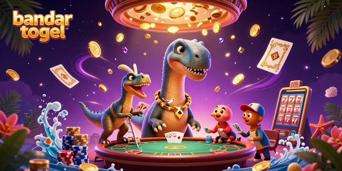 Experience the excitement of bandar togel online with a dynamic scene of casino-themed adventure.