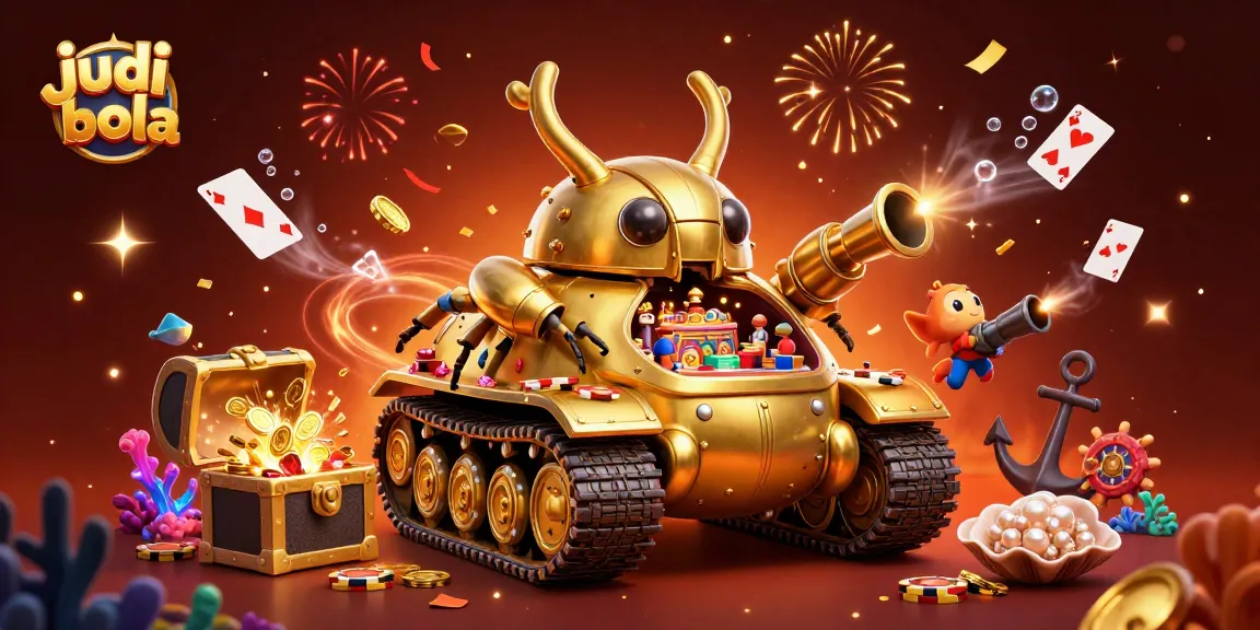 Engage in judi bola with dynamic casino-themed visuals showcasing a vibrant 3D scene.