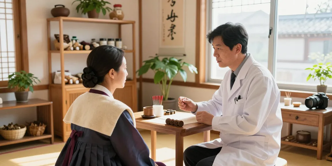 Consultation at 영통한의원 showcasing holistic health practices and restorative atmosphere