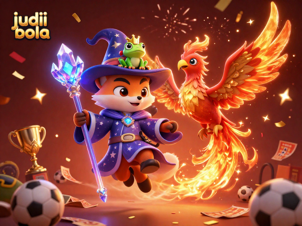 Engage in judi bola with unique betting strategies illustrated in a vibrant fantasy scene