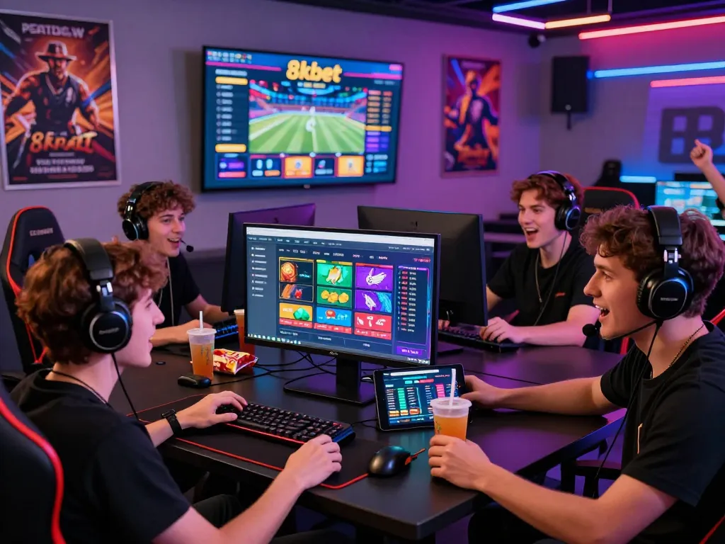 Engaged players enjoying 8kbet in a vibrant online gaming environment with sports and casino options.