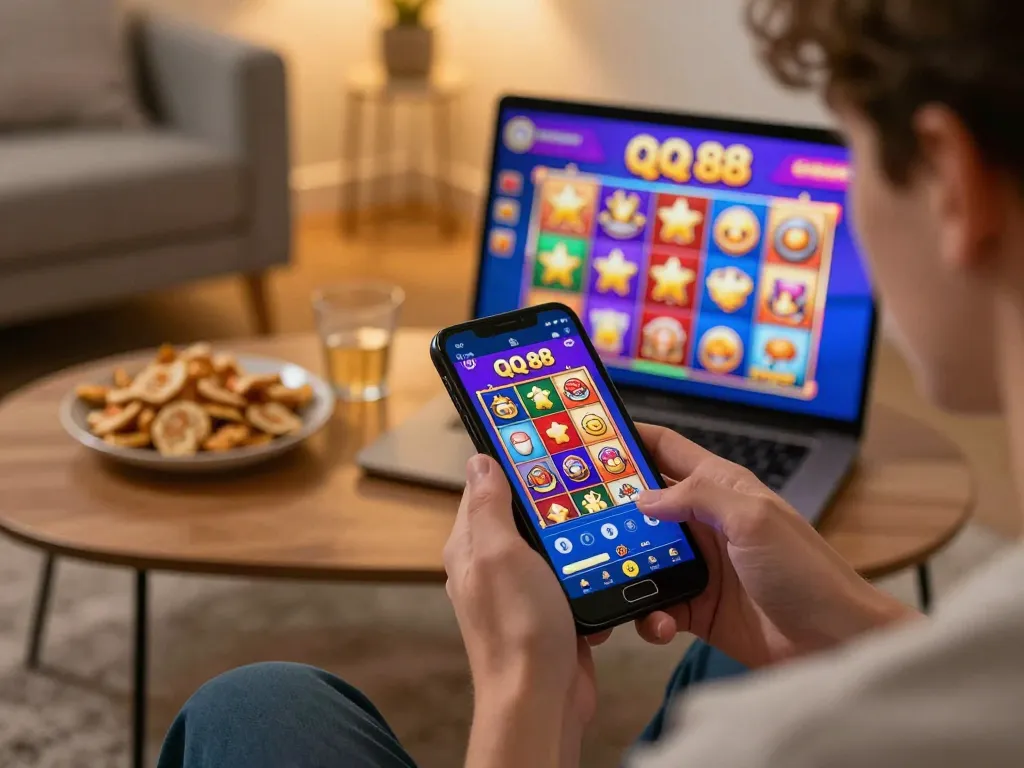 A player enjoying diverse games on QQ 88 app, showcasing the ultimate online gambling experience.