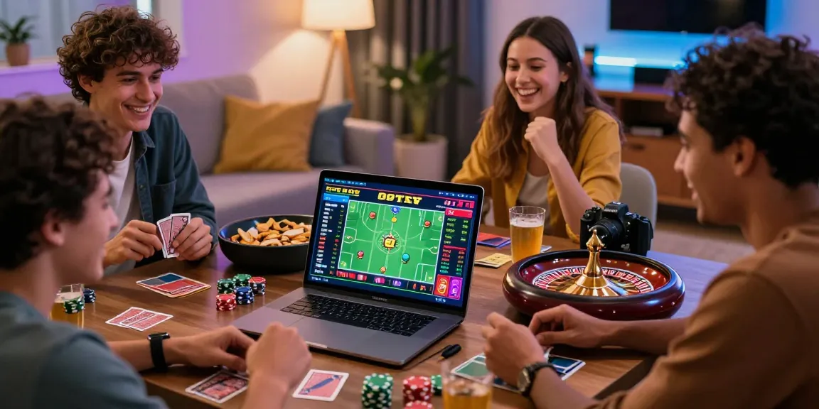 Friends enjoying the go99 online gaming experience with sports betting and casino games.