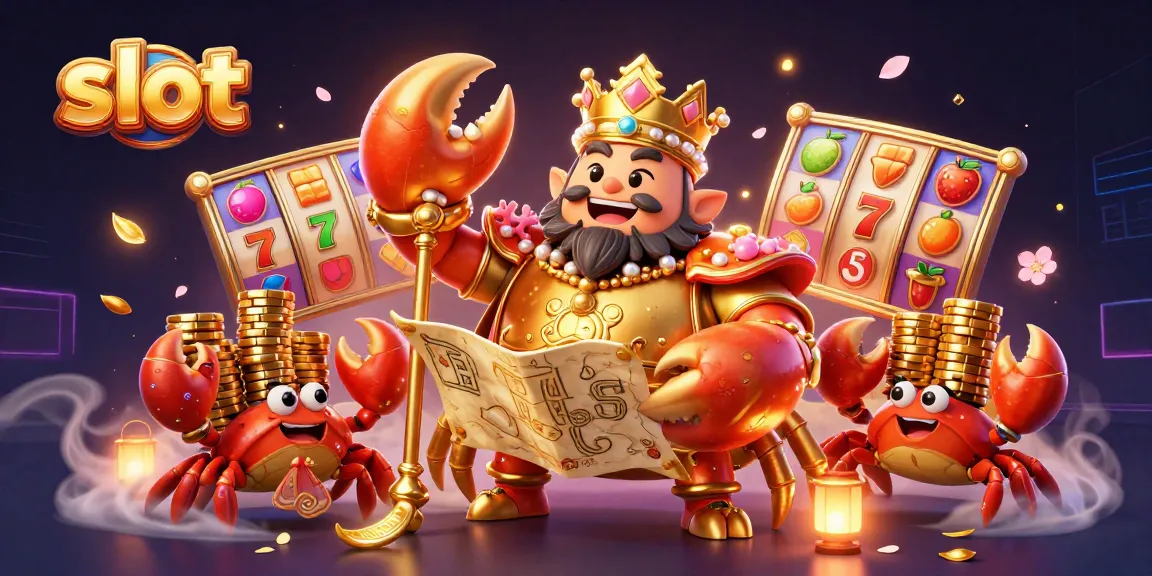 Slot menghadirkan mesin slot berwarna-warni dengan karakter krab emas menguasai uang dan harta.