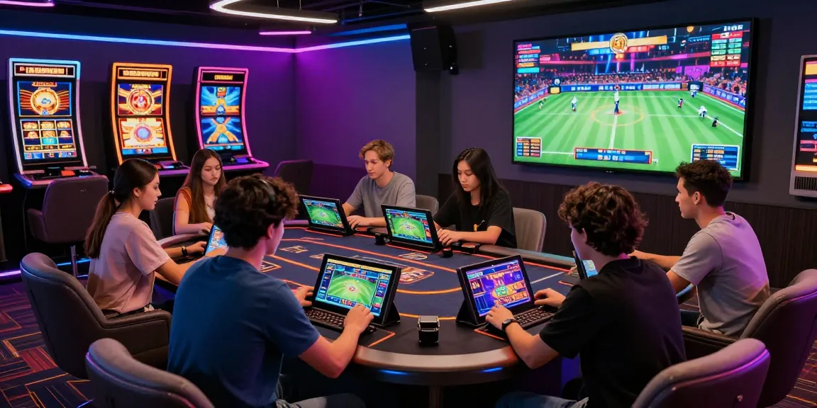 Exciting scene of players engaging with haywin online casino games in a vibrant digital gaming environment.