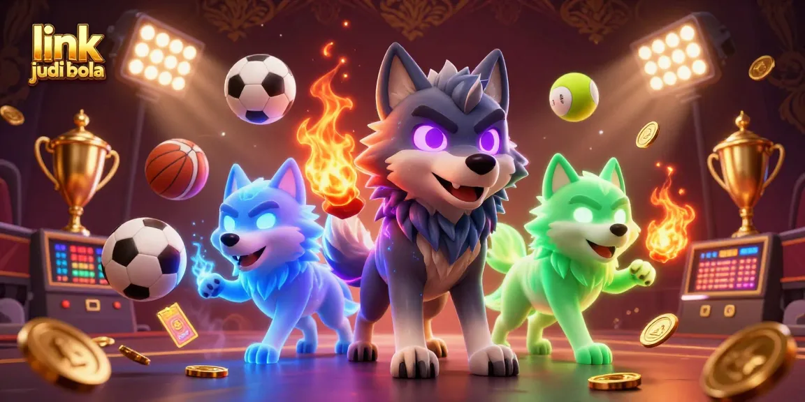 Experience thrilling action with link judi bola in this vibrant sports betting illustration.