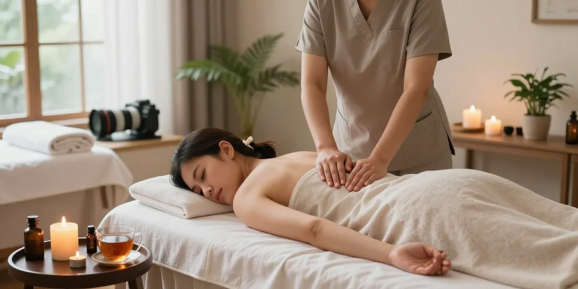 Swedish massage experience at makangs.com spa, featuring a serene setting with relaxing elements.