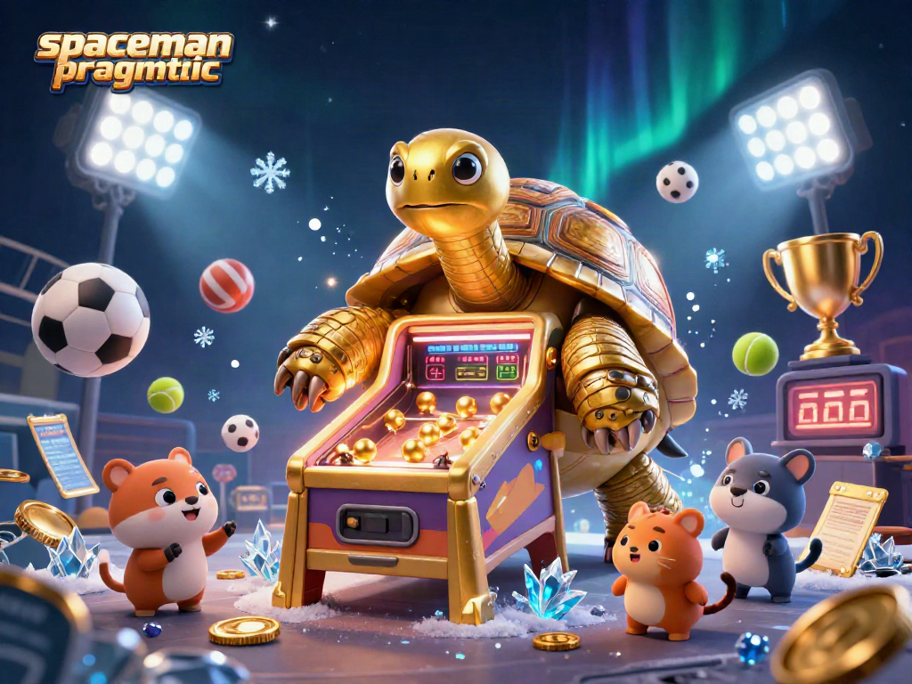 Experience the thrill with spaceman pragmatic in this vibrant 3D casino adventure illustration.