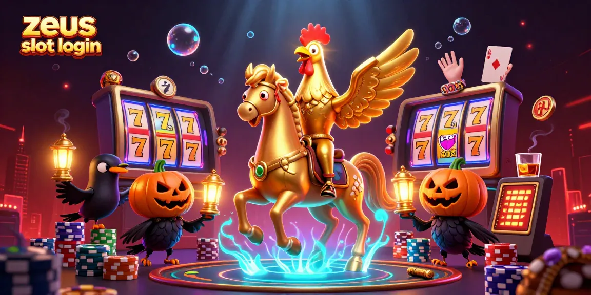 Win big with zeus slot login in this exciting casino scene filled with vibrant slot elements.