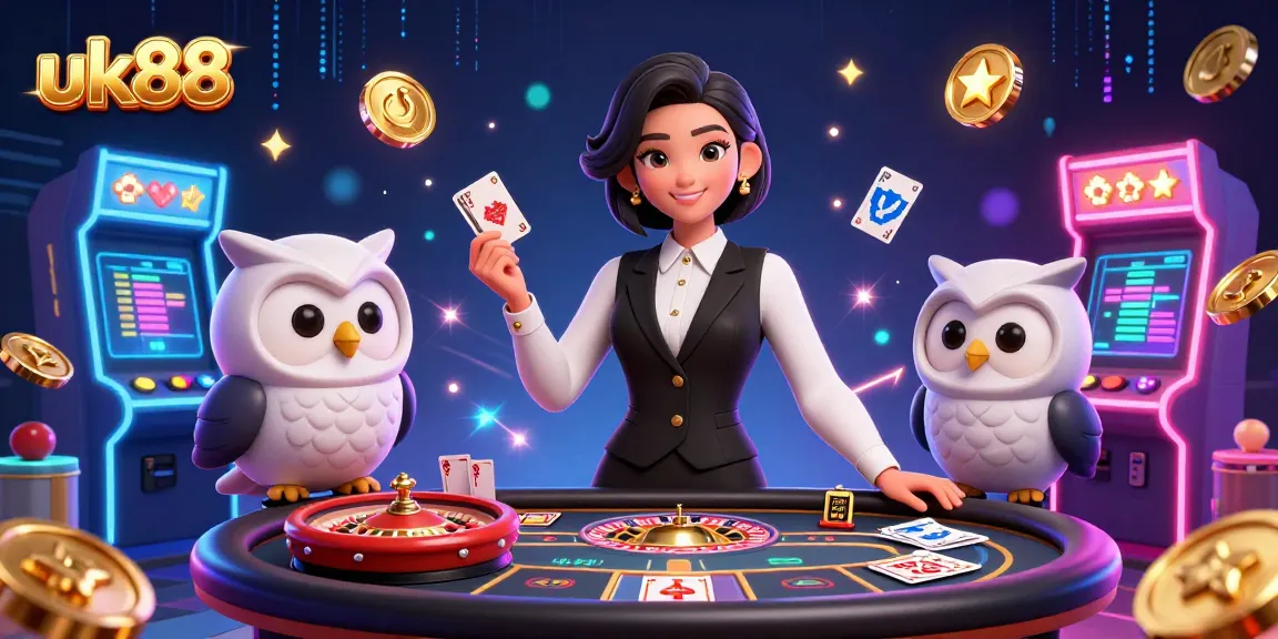 Engage with thrilling games at uk88 featuring professional dealers in a vibrant casino setting.