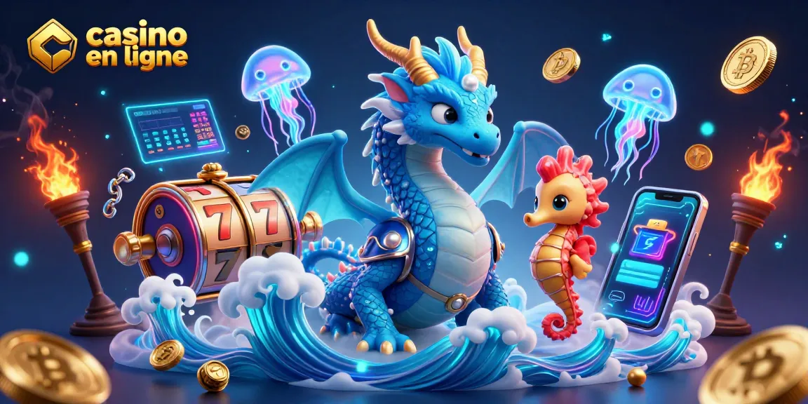 Jouez aux machines à sous dans un casino en ligne fascinant avec des créatures marines et des éléments cryptographiques.