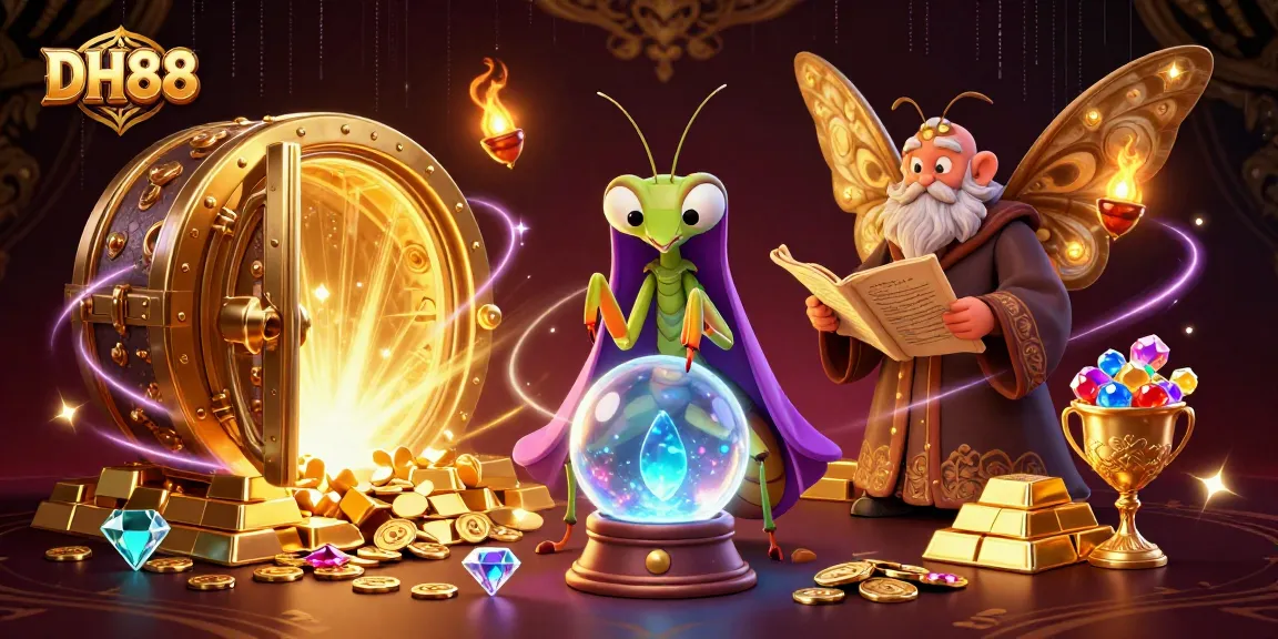 Experience thrilling luck at DH88 with vibrant fortune teller characters and treasure elements.