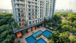 View of the tampines st 95 ec luxury residence with modern amenities and lush surroundings.