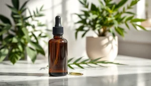 Promote radiant skin with CBD oil for skin in a relaxing and elegant setting.