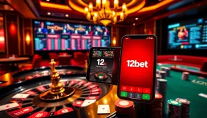 Engaging casino experience with ink vao 12bet features, roulette, and online gaming elements.
