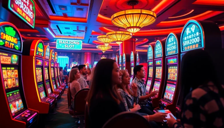 Engage with the Mahjong slot demo in a luxurious casino environment filled with excitement.