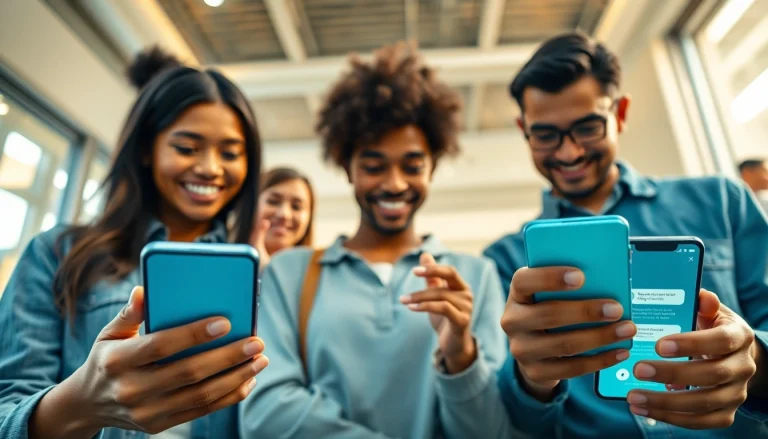 Potato下载 user interface showcased on mobile devices, highlighting secure communications features and user engagement.