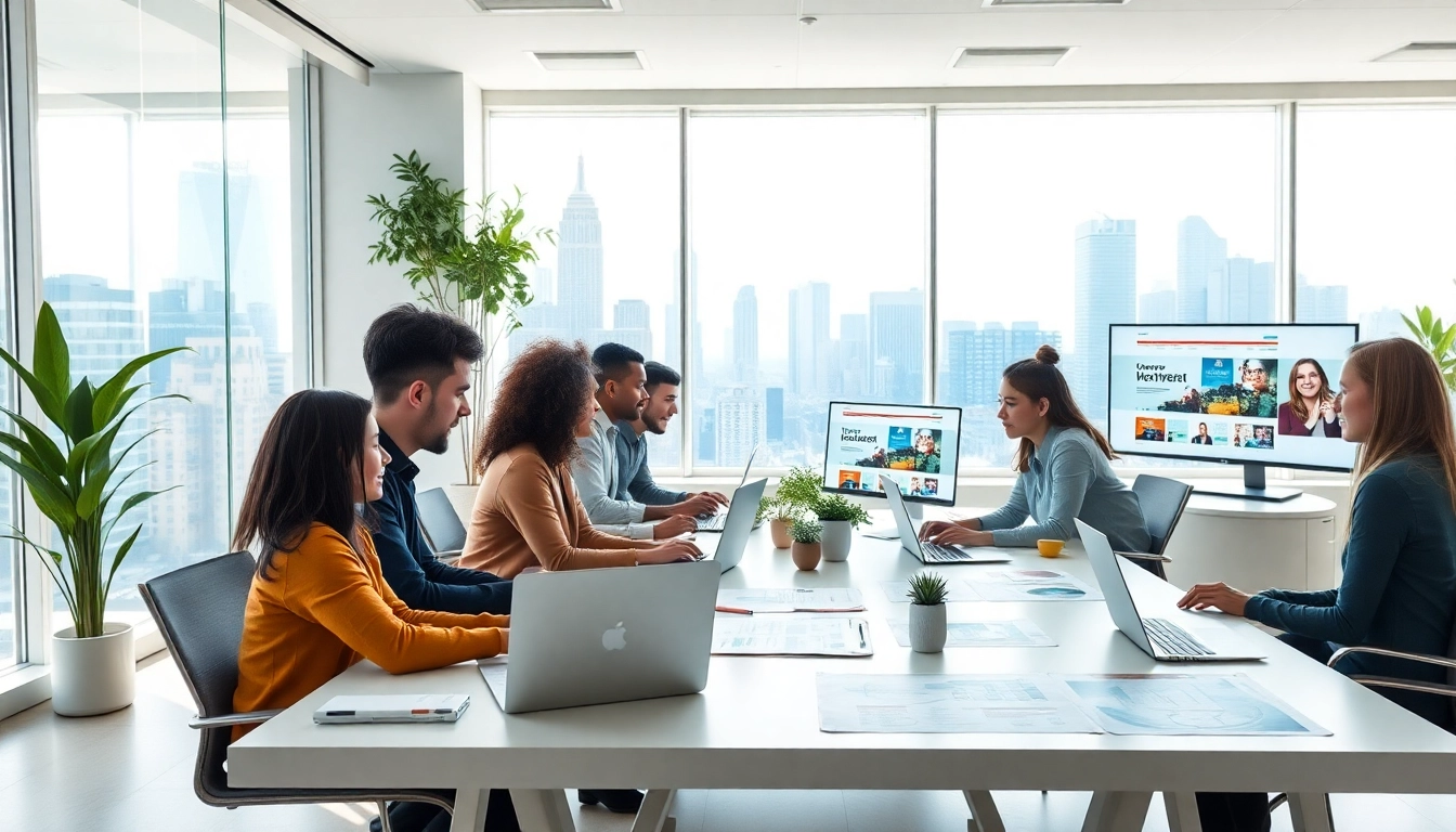 Custom website design NYC team collaborating in a modern office