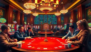 Experience the thrill of high-stakes poker at https://13win.reviews/ with vibrant casino visuals.