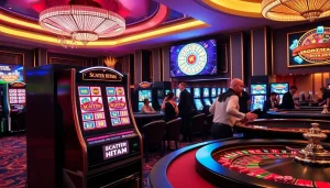 Experience the thrill of scatter hitam while playing at a luxurious casino slot machine.